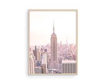 New York City Poster Empire State - By Haus and Hues | Empire State Building Wall Art New York Wall Art New York Print