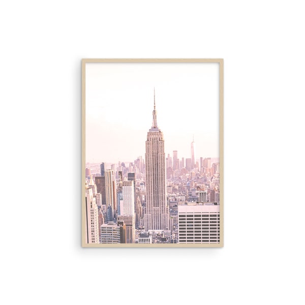 New York City Poster Empire State - By Haus and Hues | Empire State Building Wall Art New York Wall Art New York Print