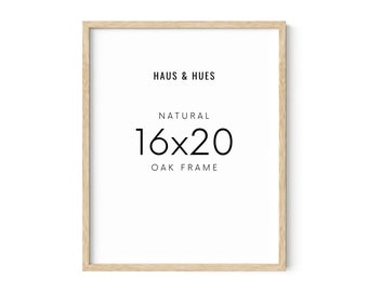 Haus and Hues 16x20 Natural Wood Frames for Posters, 16x20 Beige Frame Wood, 16x20 Poster Frames for Wall, 16x20 Frame Light Wood, Picture