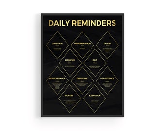 Motivational Office Poster: Daily Reminders Wall Art