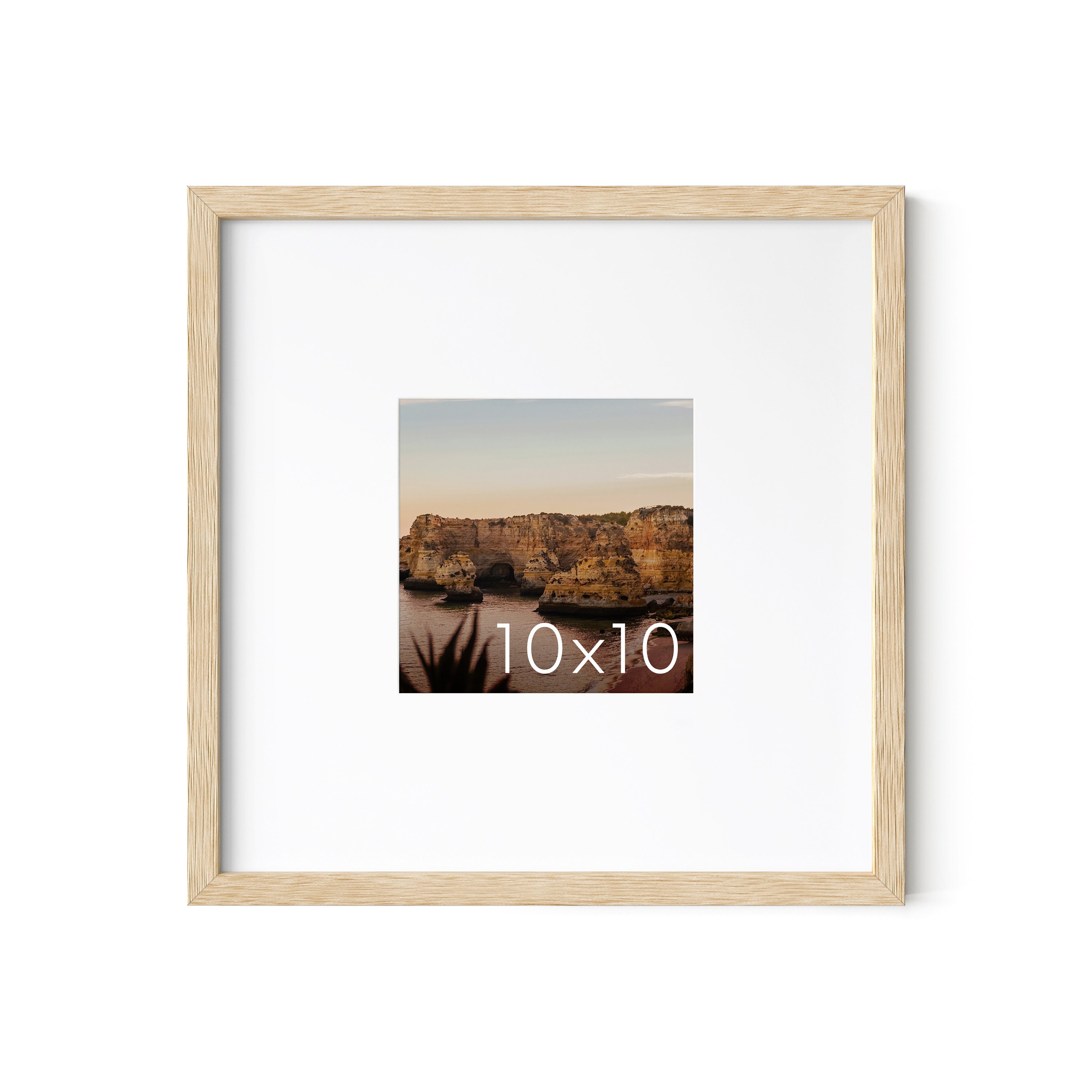 Natural Wood Photo Frames Inspired Tabletop Picture Frame with Mat,  Vertical or Horizontal Display (Walnut, 8x10 matted to 5x7/6x8)