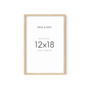 Haus and Hues 12 by 18 Picture Frame Set of 1 12 x 18 Poster Frame, 18x12 Light Wood Frame, 12x18 Frame, 12 x 18 Frame Natural Wood 12x18 Beige set of 1