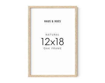 Ensemble de 1 cadre photo Haus and Hues 12 x 18, cadre pour poster 12 x 18, cadre en bois clair 18 x 12, cadre 12 x 18, cadre 12 x 18, bois naturel