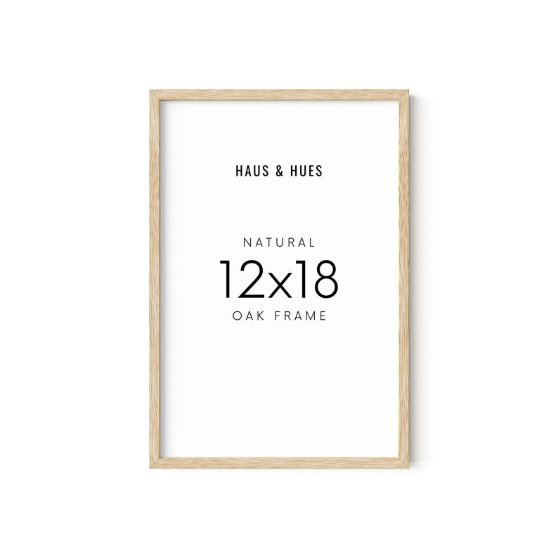 Haus and Hues 12 by 18 Picture Frame Set of 1 12 x 18 Poster Frame, 18x12 Light Wood Frame, 12x18 Frame, 12 x 18 Frame Natural Wood 12x18 Beige set of 1