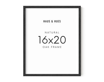 Haus and Hues 16x20 Natural Wood Frames for Posters, 16x20 Frame Wood, 16x20 Poster Frames for Wall, 16x20 Frame Light Wood, Picture