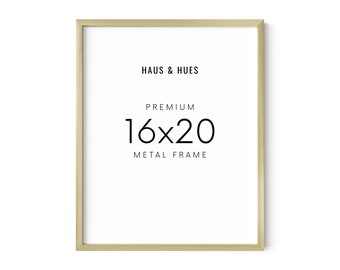 16x20 Gold Picture Frame – Modern Aluminum Metal Poster Frame