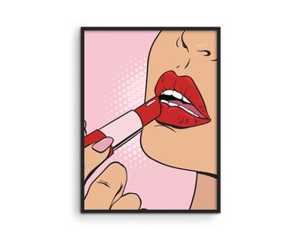 Pop Art Red Lipstick