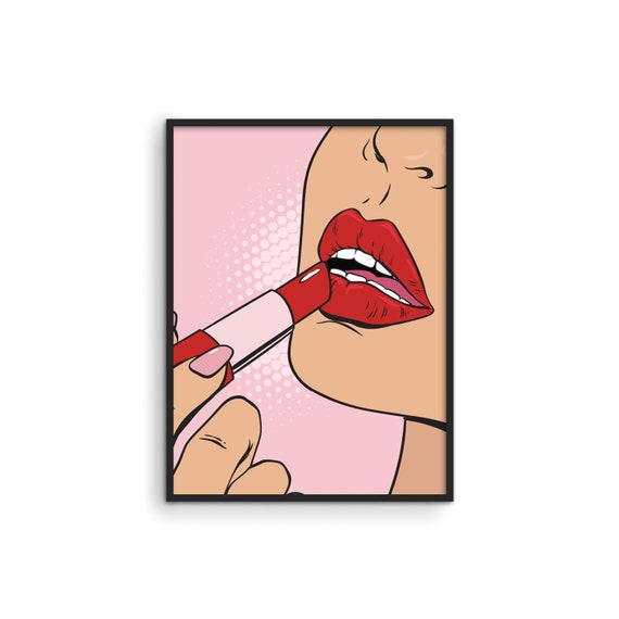 pistol Udelade anekdote Pop Art Red Lipstick - Etsy