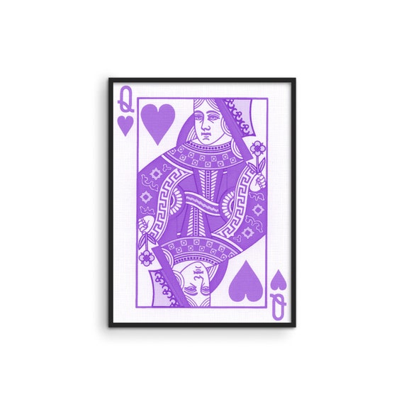 Haus and Hues Purple Wall Decor Queen Poster Purple Wall Art | Etsy
