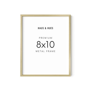 Haus and Hues Gold 8x10 Picture Frames - 8x10 Picture Frame Set of 3, Metal Picture Frames, Gold Gallery Wall Frame (Gold Aluminum Frames)