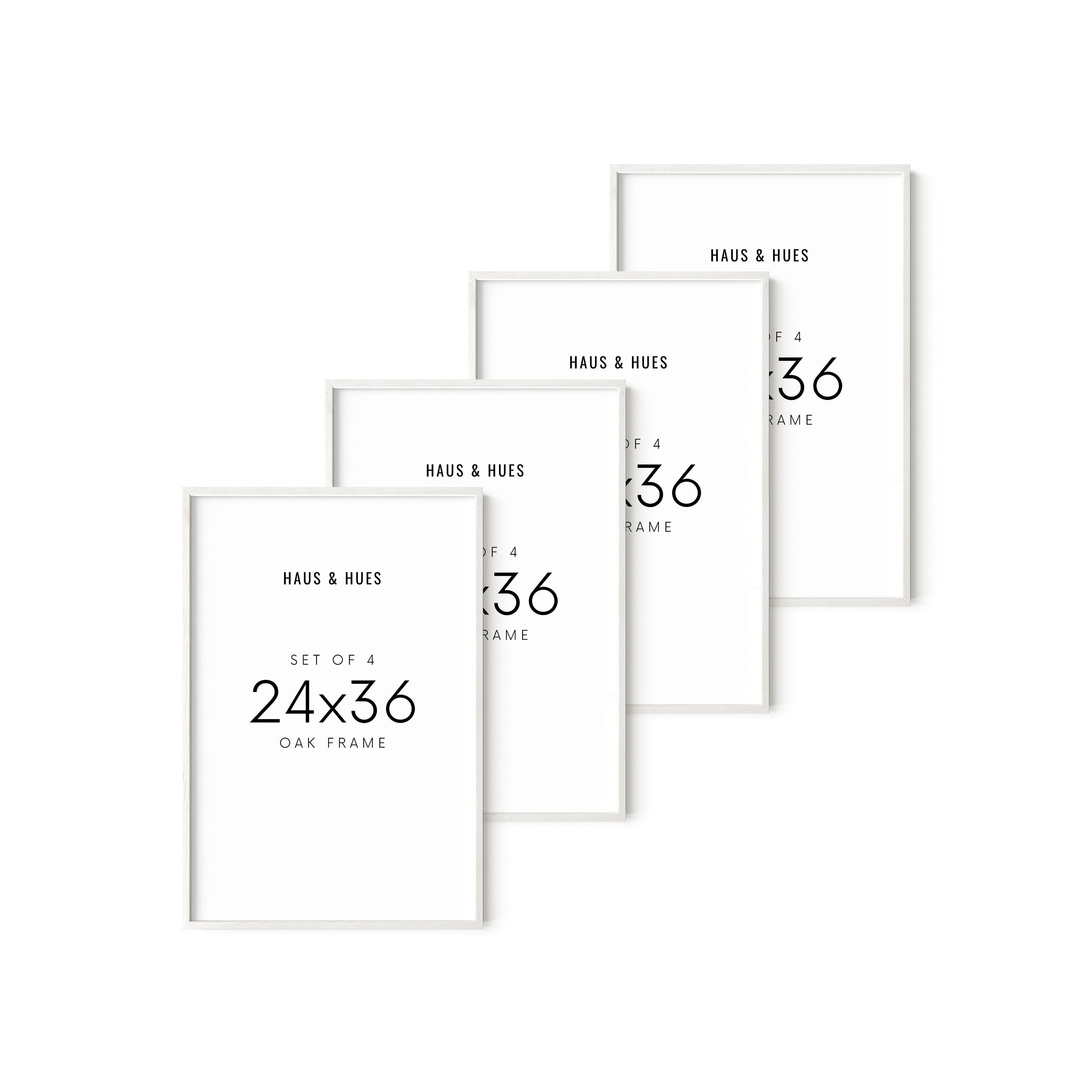 24x36 White Oak Poster Frame: Modern Wooden Picture Frame - Etsy