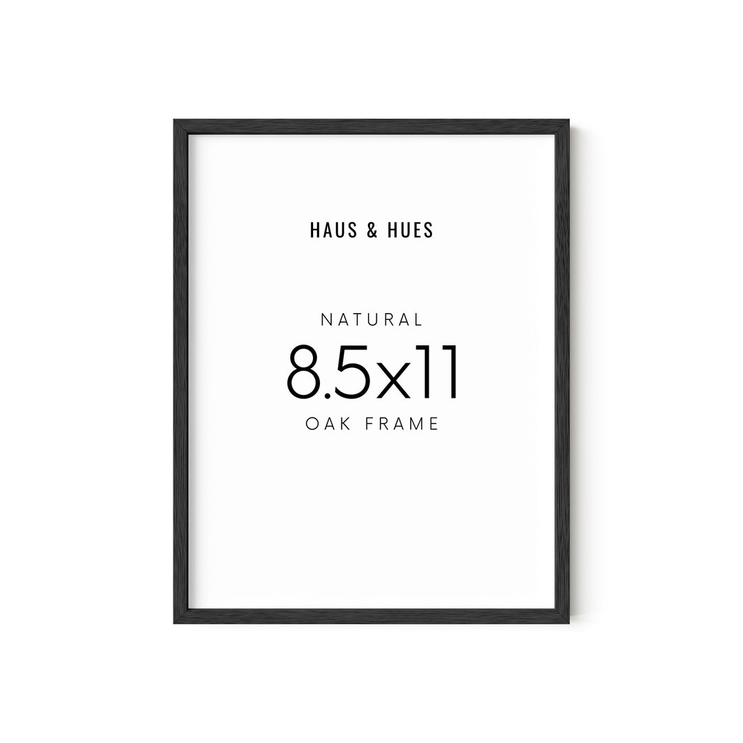 HAUS AND HUES Black Picture Frame 8.5 X 11 Set of 1 Frame for 8.5 X 11