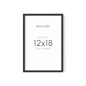 Haus and Hues 12 x 18 Picture Frame - 12x18 Picture Frames for Wall Black Frames, 12x18 Frame Black Poster Frame Wooden Frame for Pictures