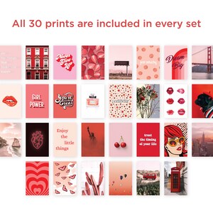 4 x 6 Red Aesthetic Posters for Wall Collage Aesthetic Wall Collage Kit Prints Aesthetic Pictures for Wall Collage image 6