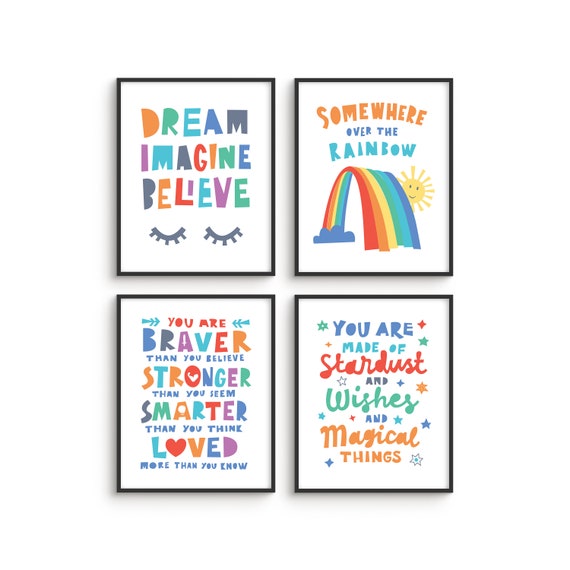 Inspirational Quotes for Kids Wall Decor by Haus and Hues | Etsy