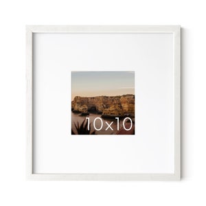 Haus and Hues 10 x 10 Picture Frame - 10x10 Wood Frame, 10x10 Picture Frame Square Frames, White Wood Frame 10x10
