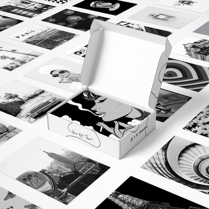 Haus and Hues Black and White Wall Decor Photo Collage Kit - Aesthetic ...