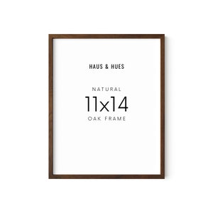 Walnut 11x14 Wood Picture Frame Set: Rustic Oak Wall Decor