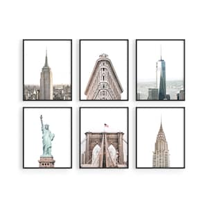 Haus and Hues New York City Wall Art and New York Posters  - Set of 6 New York City Posters and NYC Wall Art | 8&quot; x 10&quot; UNFRAMED