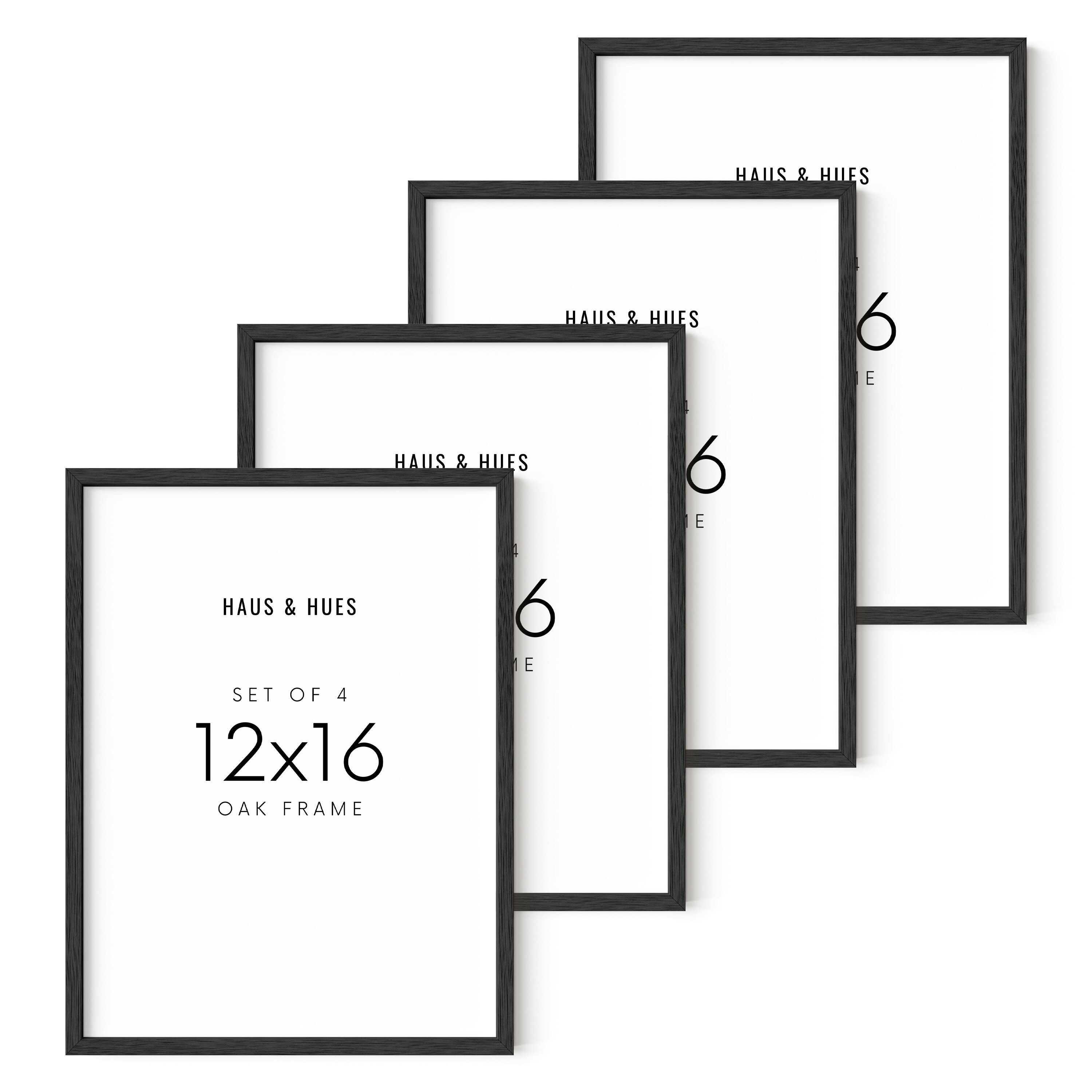 Haus and Hues Set of 6 12x16 Frames - Picture Frames 12x16 Set White  Frames, 12x16 Poster Frame White Picture Frames Pack, 12x16 Picture Frame  White
