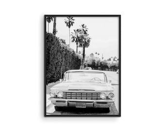 Black and White Vintage Car Poster - By Haus and Hues