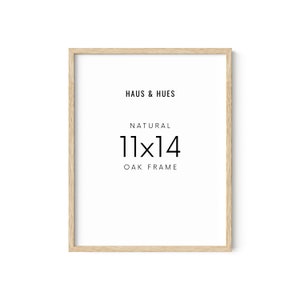 Haus and Hues 11x14 Frame Set, 11x14 Wood Frame, 11x14 Picture Frame Wood, 11x14 Frame Pack, 11x14 Picture Frame Set, Oak Wood