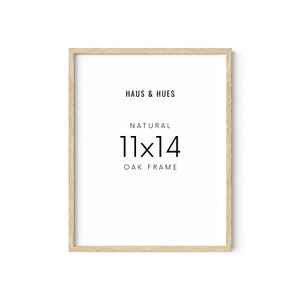 Haus and Hues 11x14 Frame Set, 11x14 Wood Frame, 11x14 Picture Frame Wood, 11x14 Frame Pack, 11x14 Picture Frame Set, Oak Wood