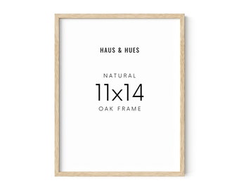 Haus and Hues 11x14 Frame Set, 11x14 Wood Frame, 11x14 Picture Frame Wood, 11x14 Frame Pack, 11x14 Picture Frame Set, Oak Wood