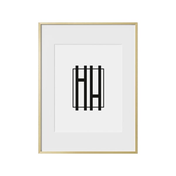 Haus and Hues Metal Picture Frame with Glass and Mat