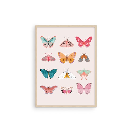 Butterfly Wall Art Vintage Butterflies Decor Butterfly Art Etsy