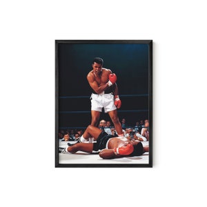 Haus and Hues Muhammad Ali Posters - Muhammad Ali Canvas Wall Art for Men, Motivational Wall Decor, Ring Boxing Posters (Framed/Unframed)