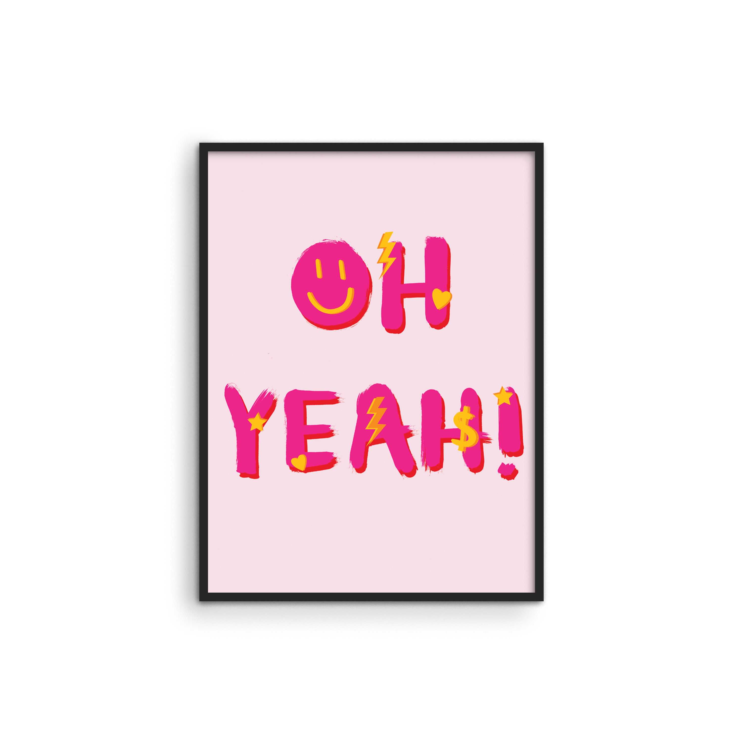 Haus and Hues Pink Poster Preppy Wall Art - Cute Posters for Room Aesthetic, Trendy Posters for Teen Girls Room, Preppy 12x16
