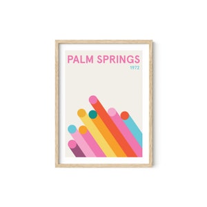 Pósters de viajes vintage de Haus and Hues: Láminas artísticas retro rosas, pósteres de viajes de California para una estética de habitación moderna y colorida (sin marco, 30,5 x 40,6 cm)