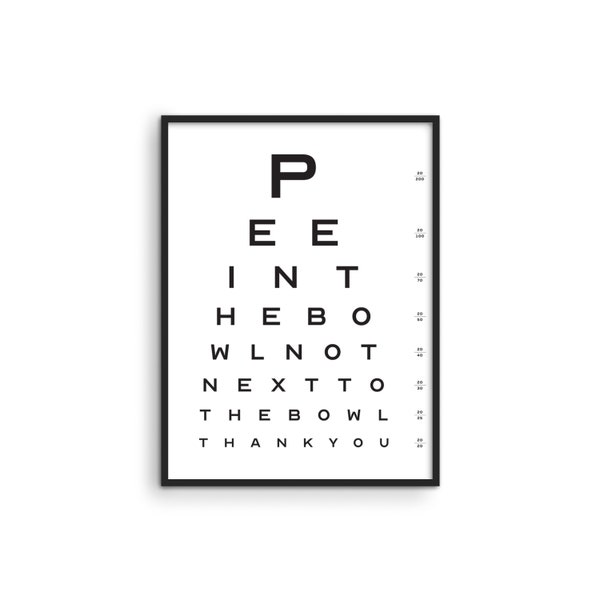 Funny Bathroom Signs for Home Decor - by Haus and Hues | Funny Bathroom Decor Funny Bathroom Wall Art | Eye Exam