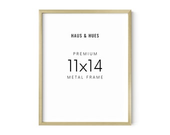 Gold Aluminum 11x14 Picture Frame: Modern Poster & Diploma Frame