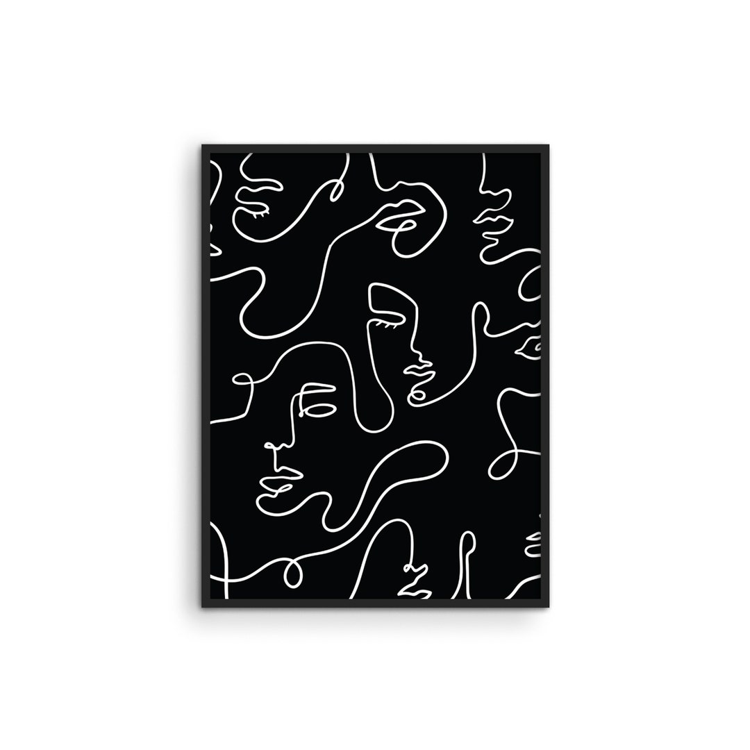 Line Art Woman Face Poster: Minimalist Female Figure Wall Decor - Etsy