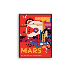 Haus and Hues Explore Mars Poster - NASA Print Space Posters Visions Of The Future Posters Jpl Space Exploration Wall Art