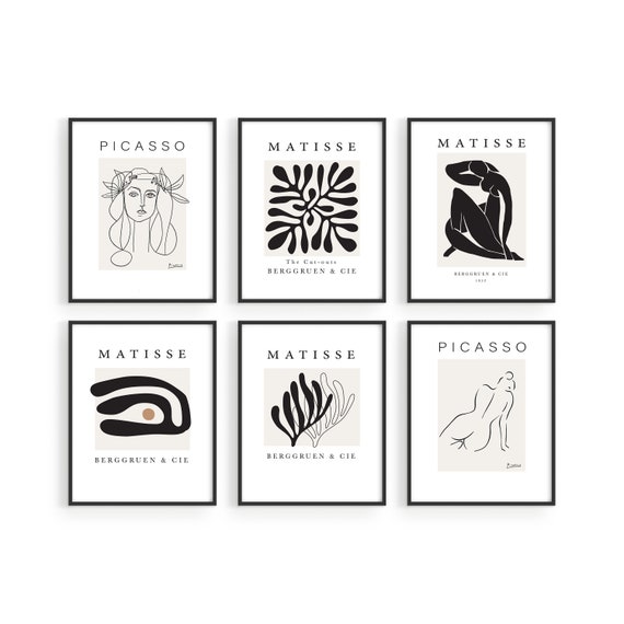 Matisse & Picasso Art Prints: Set of 6 Exhibition Posters