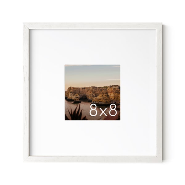 Haus and Hues 8x8 Frames -Square Frames White Picture Frames, 8x8 Picture Frames White Photo Frames, Square Picture Frame Wood