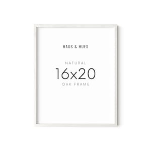 Haus and Hues 16x20 White Picture Frame Set - 16x20 White Frame 16x20, Wooden Picture Frames, White 16x20 Picture (White Oak Frame)