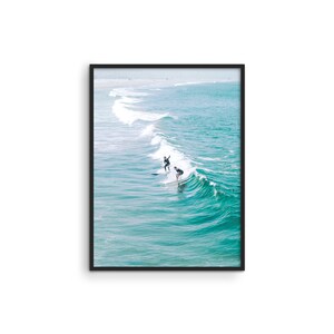 Haus and Hues Surfing Poster Beach Room Decor - Surfer Poster Beach Art Prints, Surfer Wall Art Beach Wall Decor