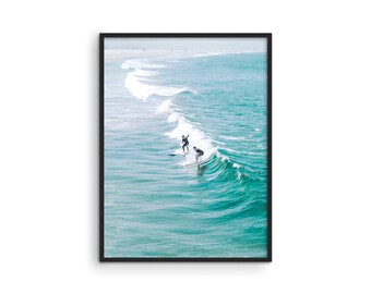 Surfing Poster: Coastal Beach Wall Art Print