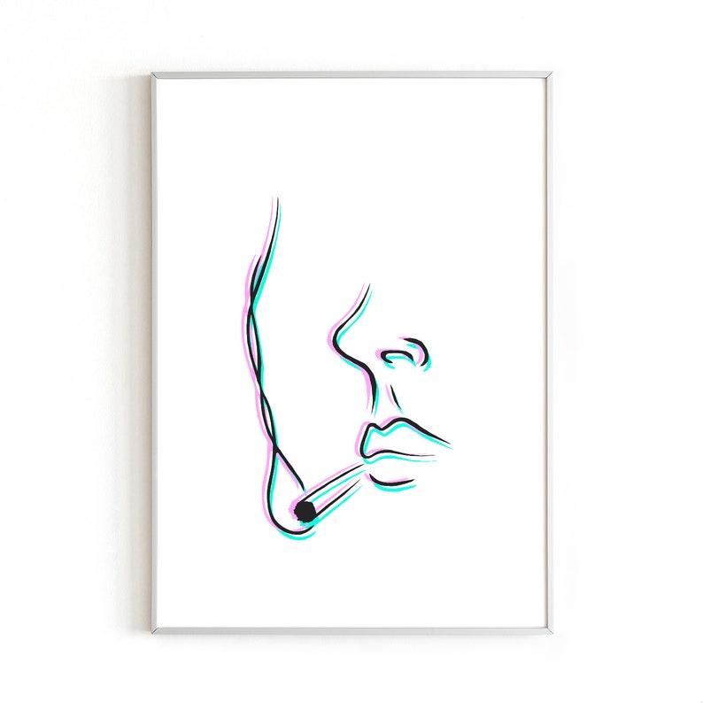 Haus and Hues Art Print Trippy Dope Art Posters Minimalist Etsy
