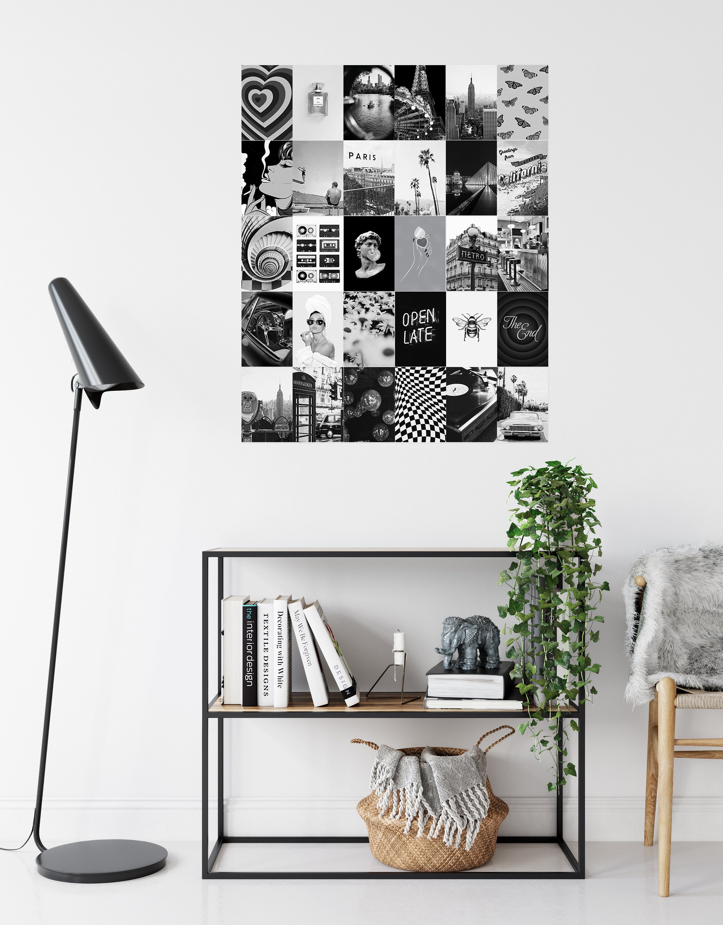 Haus and Hues Black and White Wall Decor Photo Collage Kit - Aesthetic ...