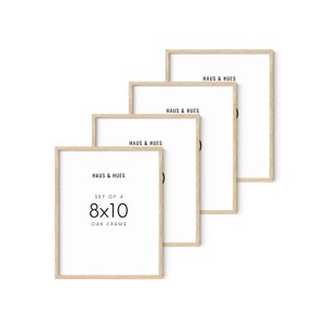 Haus and Hues 8x10 Picture Frames 8x10 Wood Picture Frame Set Wood Picture Frames Wood Frames Picture Frames For Wall Picture 8x10 -Set of 4 Beige
