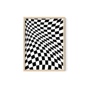80s Room Decor Aesthetic Checkerboard Poster - By Haus and Hues | 90s Posters and Wall Decor