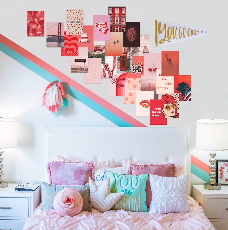 4 x 6 Red Aesthetic Posters for Wall Collage Aesthetic Wall Collage Kit Prints Aesthetic Pictures for Wall Collage image 4