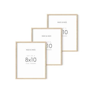 Haus and Hues 8x10 Picture Frames 8x10 Wood Picture Frame Set Wood Picture Frames Wood Frames Picture Frames For Wall Picture 8x10 -Set of 3 Beige