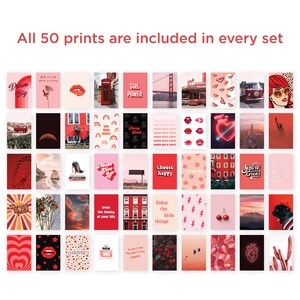 4 x 6 Red Aesthetic Posters for Wall Collage Aesthetic Wall Collage Kit Prints Aesthetic Pictures for Wall Collage image 8