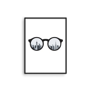 New York City Wall Art - By Haus & Hues | Black and White NYC Wall Art New York City Skyline Print NYC Art Print